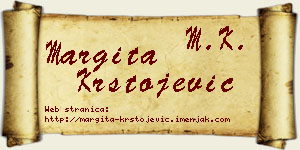 Margita Krstojević vizit kartica
